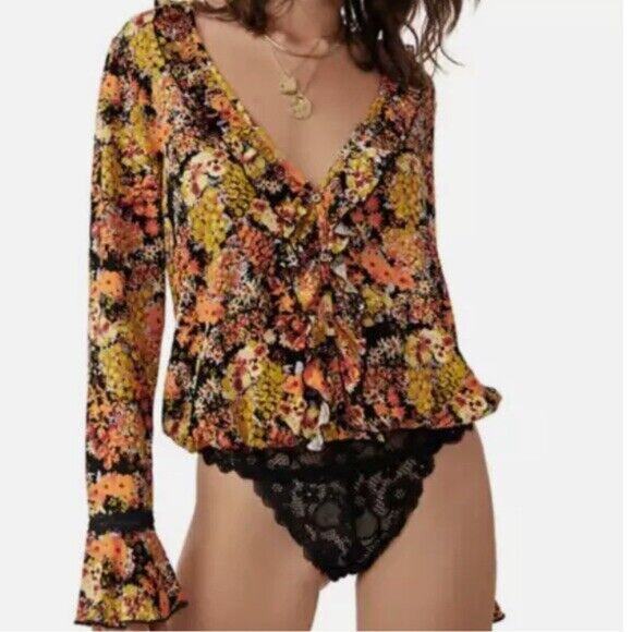 Free People Heatwave Floral Bodysuit XSmall‎ - Picture 1 of 1